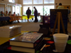The view over my coffee at the Author's Fair on July 5, 2008